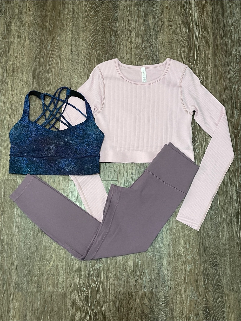 EUC Lululemon Matching Purple/Blue/Pink Bundle. Size Tops 8/Bottom 6